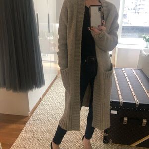 Zara beige knitted long cardigan S - new!